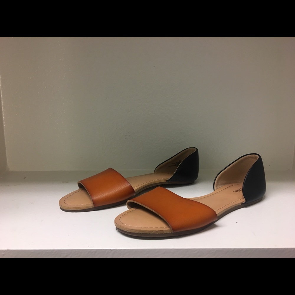 Tan and Black sandals
